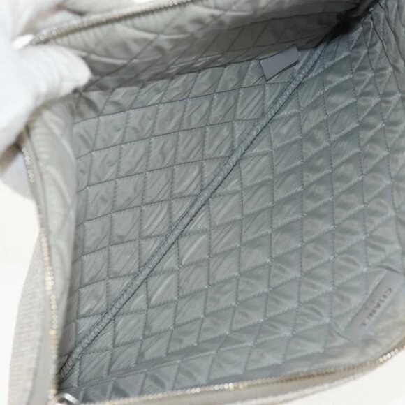 CHANEL Clutch Bag Canvas Gray CC Auth 148530M - Picture 11 of 14